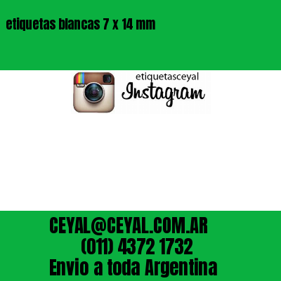 etiquetas blancas 7 x 14 mm