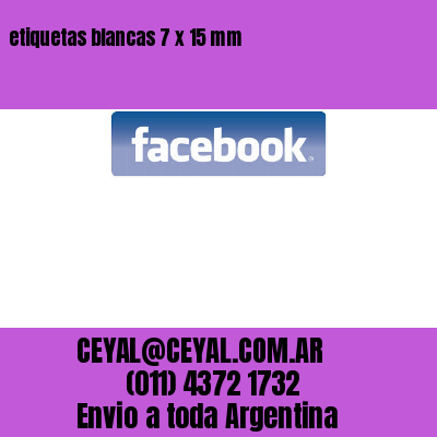 etiquetas blancas 7 x 15 mm