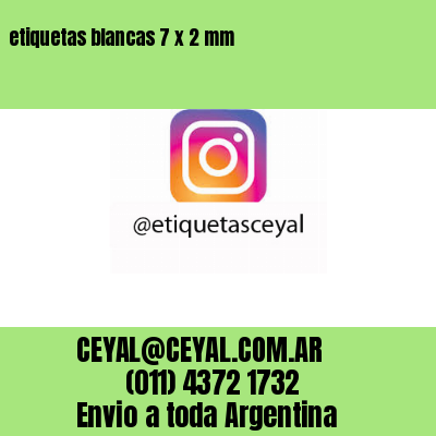 etiquetas blancas 7 x 2 mm