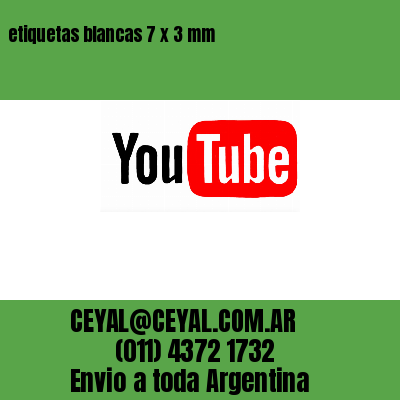 etiquetas blancas 7 x 3 mm