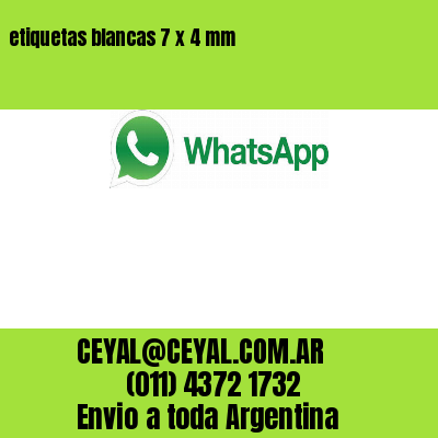 etiquetas blancas 7 x 4 mm