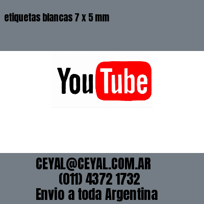 etiquetas blancas 7 x 5 mm