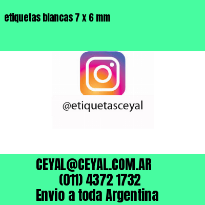 etiquetas blancas 7 x 6 mm