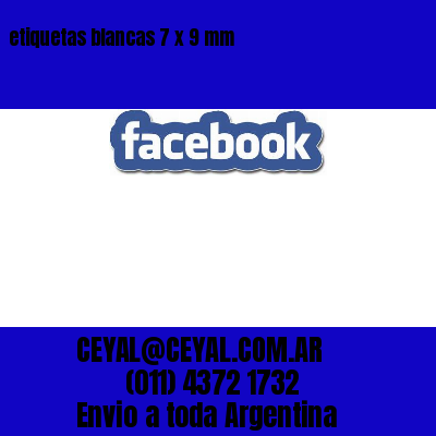 etiquetas blancas 7 x 9 mm