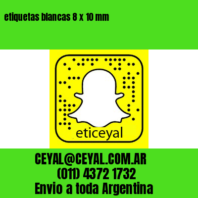 etiquetas blancas 8 x 10 mm