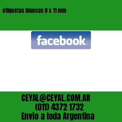 etiquetas blancas 8 x 11 mm