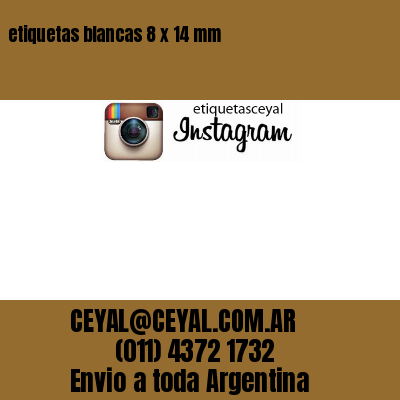 etiquetas blancas 8 x 14 mm