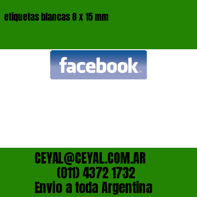 etiquetas blancas 8 x 15 mm