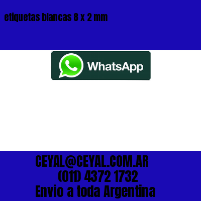 etiquetas blancas 8 x 2 mm