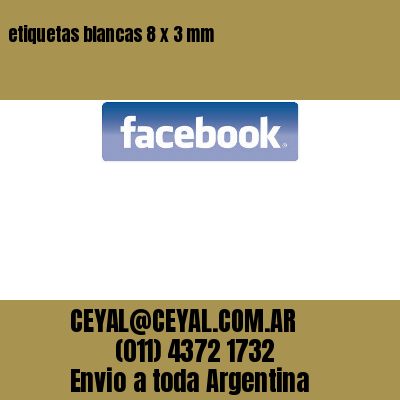 etiquetas blancas 8 x 3 mm