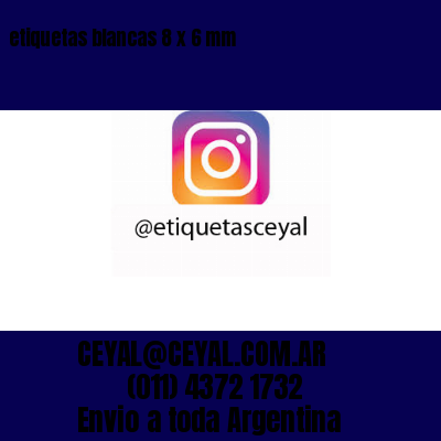 etiquetas blancas 8 x 6 mm