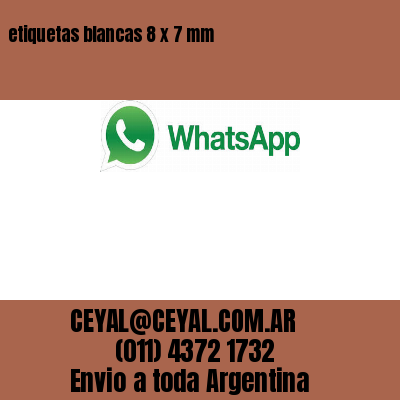 etiquetas blancas 8 x 7 mm
