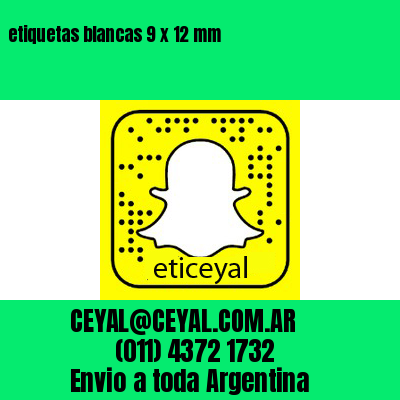 etiquetas blancas 9 x 12 mm
