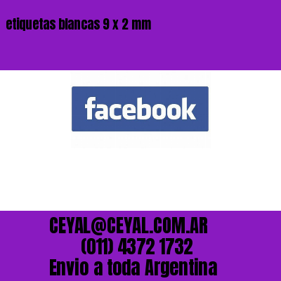 etiquetas blancas 9 x 2 mm