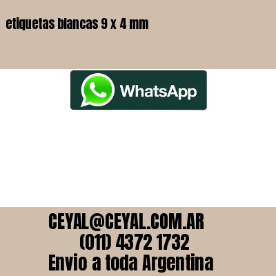 etiquetas blancas 9 x 4 mm