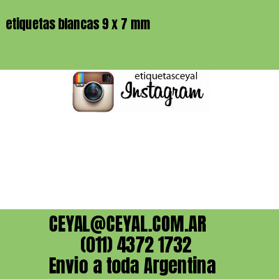 etiquetas blancas 9 x 7 mm