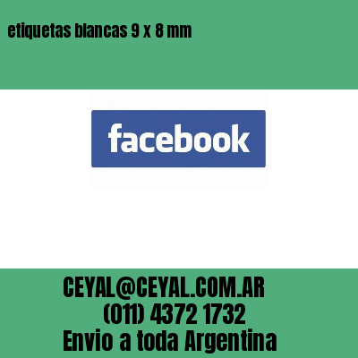 etiquetas blancas 9 x 8 mm