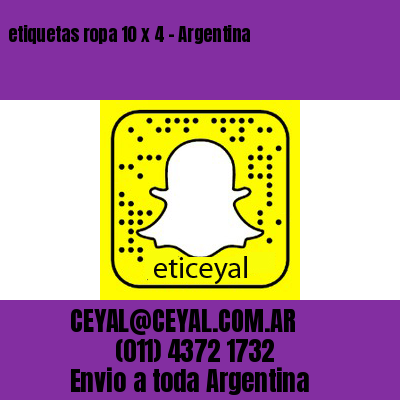 etiquetas ropa 10 x 4 – Argentina