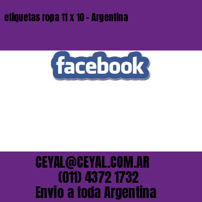 etiquetas ropa 11 x 10 – Argentina
