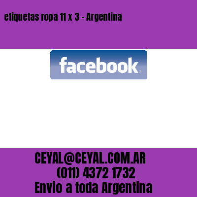 etiquetas ropa 11 x 3 – Argentina