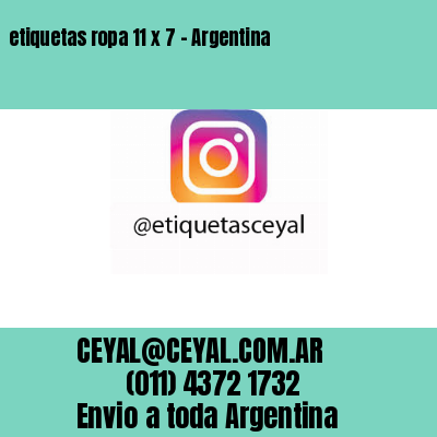 etiquetas ropa 11 x 7 – Argentina