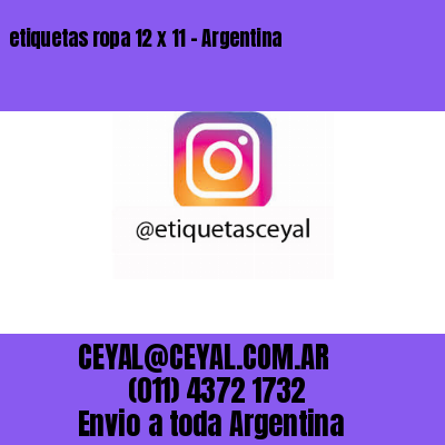 etiquetas ropa 12 x 11 – Argentina