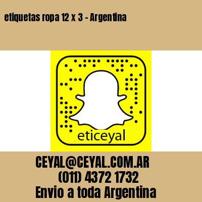 etiquetas ropa 12 x 3 – Argentina