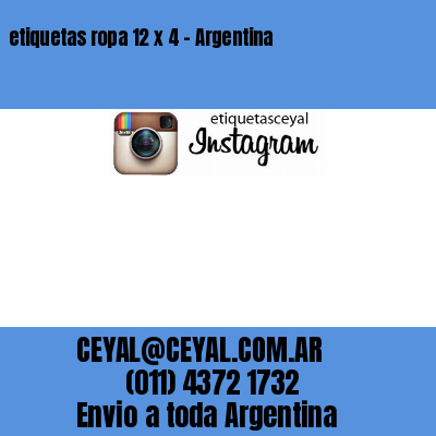 etiquetas ropa 12 x 4 – Argentina