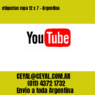 etiquetas ropa 12 x 7 – Argentina