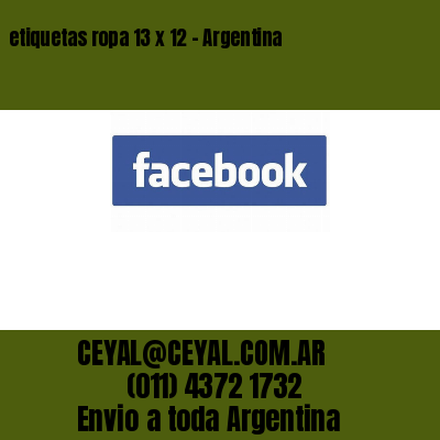 etiquetas ropa 13 x 12 – Argentina