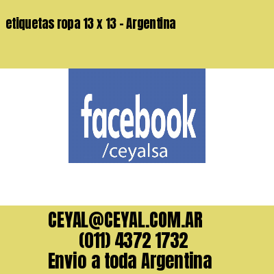 etiquetas ropa 13 x 13 – Argentina