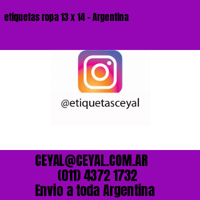 etiquetas ropa 13 x 14 – Argentina
