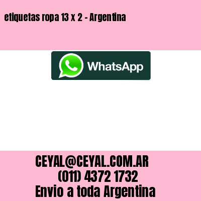 etiquetas ropa 13 x 2 – Argentina