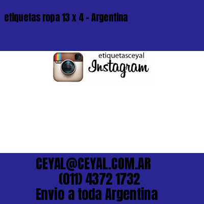 etiquetas ropa 13 x 4 – Argentina