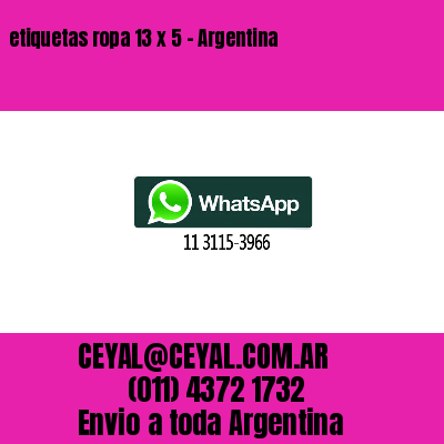 etiquetas ropa 13 x 5 – Argentina