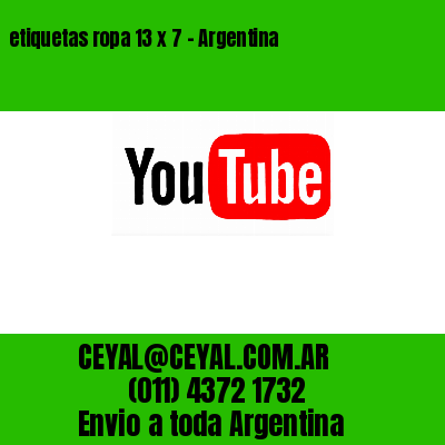 etiquetas ropa 13 x 7 – Argentina
