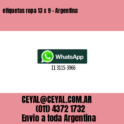 etiquetas ropa 13 x 9 – Argentina
