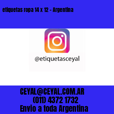 etiquetas ropa 14 x 12 – Argentina
