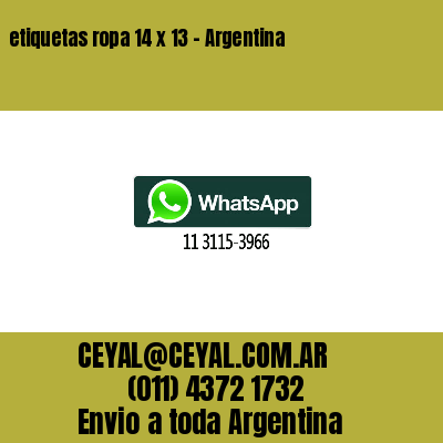 etiquetas ropa 14 x 13 – Argentina