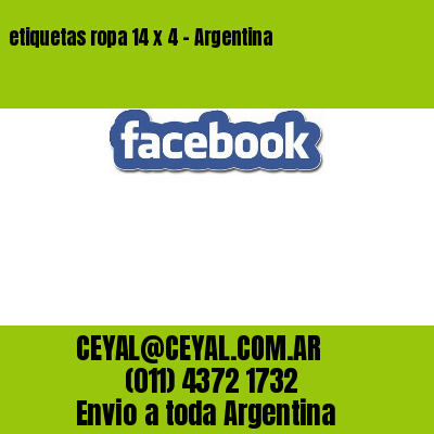 etiquetas ropa 14 x 4 – Argentina