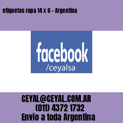 etiquetas ropa 14 x 6 – Argentina