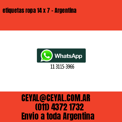 etiquetas ropa 14 x 7 – Argentina