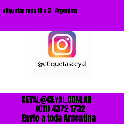 etiquetas ropa 15 x 3 – Argentina