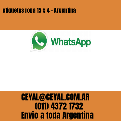 etiquetas ropa 15 x 4 – Argentina