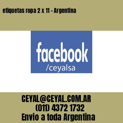 etiquetas ropa 2 x 11 – Argentina