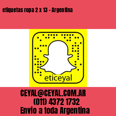 etiquetas ropa 2 x 13 – Argentina