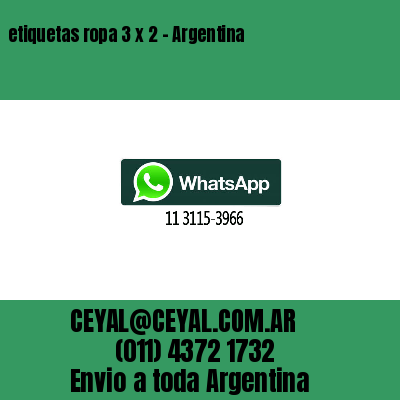 etiquetas ropa 3 x 2 – Argentina