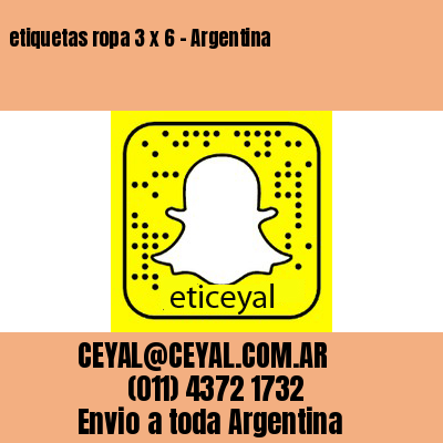 etiquetas ropa 3 x 6 – Argentina