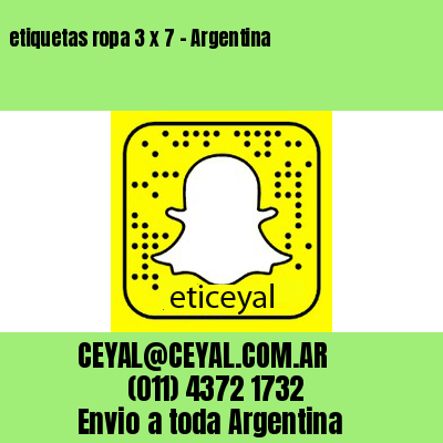 etiquetas ropa 3 x 7 – Argentina
