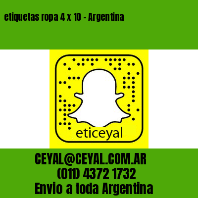 etiquetas ropa 4 x 10 – Argentina